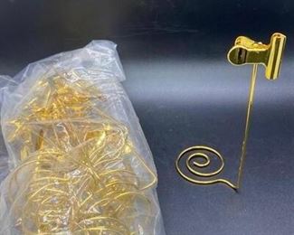 Lot of Gold Tone Place Card Photo Holders