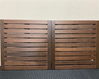Pair of IKEA Wood Slat Floor Protector Plant Stand Bath Mat