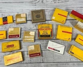 Set of Vintage Color Film, Colored Movie Film and Color Slides Transparencies