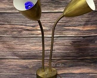 Vintage Mid Century Underwriters Laboratories Inc. Two Arm Portable Lamp