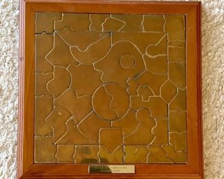 Richard Hunt Landscape Variations copper puzzle. Circa 1935. Photo 1 of 2. 