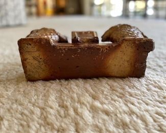 Vintage cast metal lion doorstop. Photo 2 of 2. 