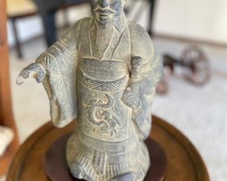 Clay Asian man figurine. Measures 11" H. Photo 1 of 2. 