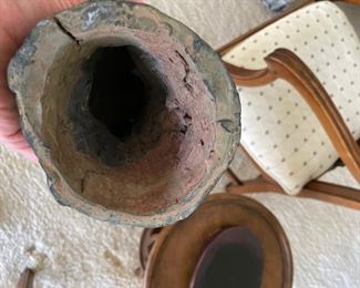 Clay Asian man figurine. Measures 11" H. Photo 2 of 2. 