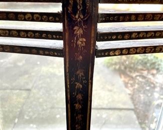 Antique hand-painted cane-seat bench. Measures 72" W x 22" D x 16" H. Photo 5 of 8. 