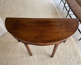 Antique demi-lune.  Measures 48" W x 19" D x 30" H. Photo 2 of 4. 