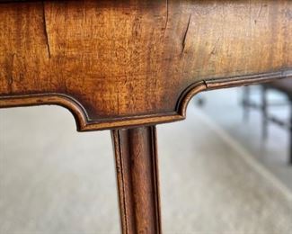 Antique demi-lune.  Measures 48" W x 19" D x 30" H. Photo 3 of 4. 