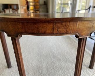 Antique demi-lune.  Measures 48" W x 19" D x 30" H. Photo 4 of 4. 