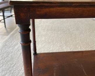 Two-tiered side table. Measures 20" W x 16" D  x 26" H. Photo 3 of 3. 