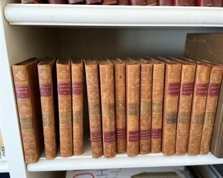 First Edition Theodore Roosevelt leather-bound book collection.  The set includes 14 books -- THE WILDERNESS HUNTER, AMERICAN IDEALS, THE WINNING OF THE WEST (missing volume 3), HUNTING THE GRIZZLY, HUNTING TRIPS ON THE PRAIRIE, HUNTING TRIPS OF A RANCHMAN, THE ROUGH RIDERS, ADMINISTRATION/CIVIL SERVICE, and THE NAVAL WAR OF 1812 in 2 volumes. Photo 1 of 3. 