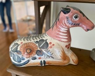 Glazed ceramic horse. 
