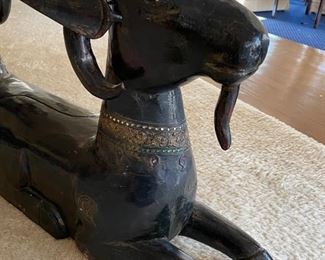 Egyptian double-headed carved wood goat. Photo 2 of 4. 