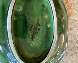 French Majolica grape dish with under plate - 2 available.  Photo 2 of 2. 