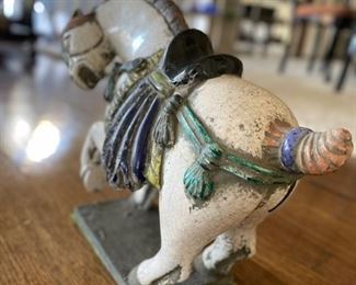 Glazed terracotta horse. China. Photo 2 of 3. 