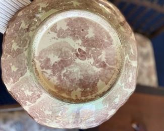 Majolica plate on stand - 2 available. Photo 2 of 2. 