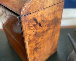 Antique English burl wood lap-top writing desk in case. Photo 2 of 2. 