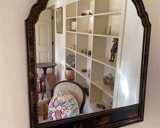 Ebony Chinoiserie mirror. Photo 1 of 2. 