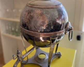 Silver-plate hot beverage server. 