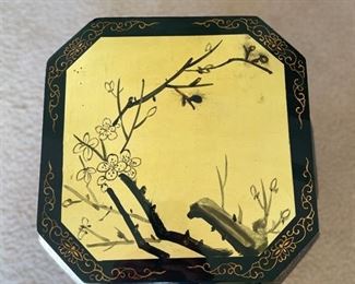 Ebony chinoiserie stool. Photo 2 of 2. 