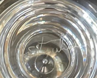 Set of 12 Steuben Baluster Teardrop crystal wine glasses; Marshall Fields. Photo 2 of 3. 