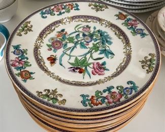 Sample of dinnerware: Minton Porcelain dessert plates. Photo 1 of 2.  