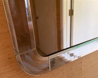 Art Deco glass-framed mirror. Photo 2 of 3. 