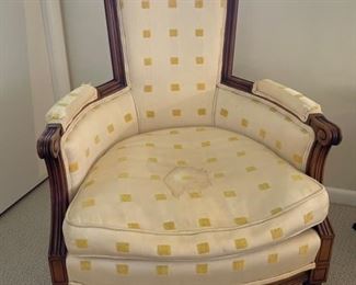 Upholstered arm chair. Needs new upholstery. 