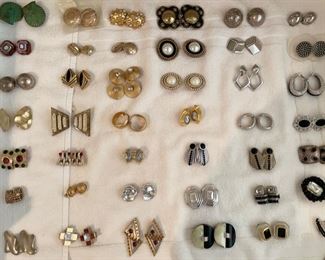 Sample of clip-on earrings. 