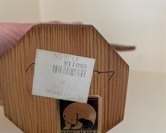 Miniature Alaskan carved wood totem pole. Photo 2 of 2. 