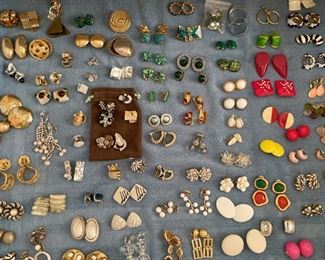 Sample of clip-on earrings. 