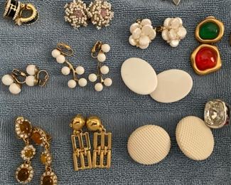 Sample of clip-on earrings. 