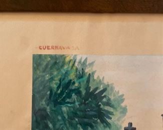 Vintage watercolor painting. Measures 10" x 16". Photo 2 of 3. 