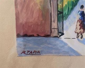 Vintage watercolor painting. Measures 10" x 16". Photo 3 of 3. 