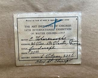 Vintage watercolor painting signed by artist. Photo 4 of 4. 