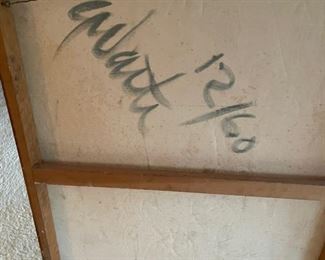 Original acrylic modern art. Singed on back by artist. Measures 31" x 42." Photo 2 of 2. 