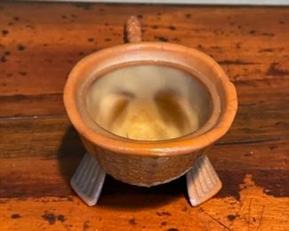 Vintage Greentown Chocolate slag glass fish horseradish dish without lid. Photo 2 of 2. 