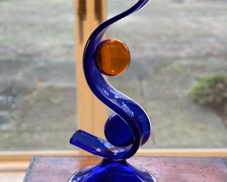 Glass Sculpture signed by artist. Photo 1 of 3. 