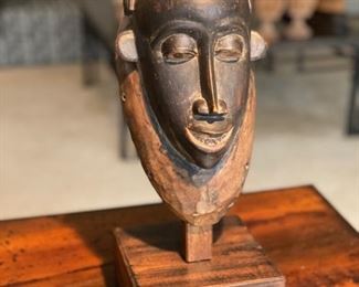 Carved wood African mask. Measures 18" H. Photo 1 of 3. 