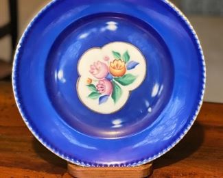 Vintage decorative cobalt blue plate. Made in Russia - 2 available. Photo 1 of 2. 