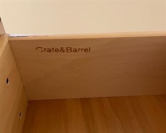 Crate & Barrel 5-drawer bureau. Measures 41" W x 22" D x 38.5" H. Photo 2 of 2. 