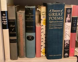 Sample of vintage books. 