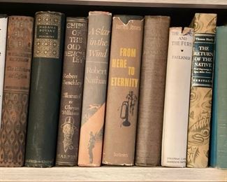 Sample of vintage books. 