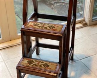 Upholstered three tiered prayer bench. Measures 16" W x 7"D x 27" H. Photo 1 of 3. 