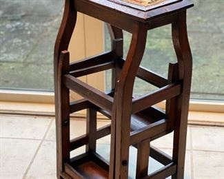 Upholstered three tiered prayer bench. Measures 16" W x 7"D x 27" H. Photo 3 of 3. 