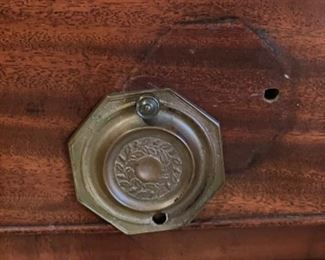 Antique mahogany 4-drawer bureau. One drawer pull needs repair. Measures 43" W x 23" D x 37" H. Photo 2 of 3. 