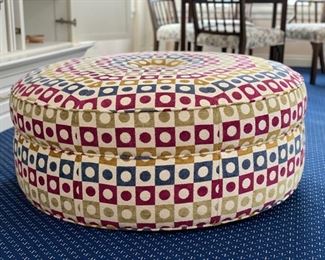 Pearson upholstered ottoman. Measures 43" D x 16" H. 