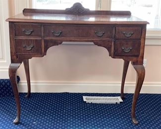 Antique Chippendale-style writing desk. Measures 36" W x 19.5" D x 29" H. Photo 1 of 3. 