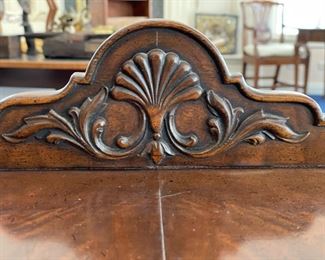 Antique Chippendale-style writing desk. Measures 36" W x 19.5" D x 29" H. Photo 3 of 3. 