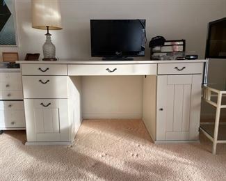 Country-Style Desk. Measures 60" W x 26" D x 28.5" H. 