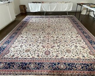 Vintage rug. India. Measures 13' x 9.5'. Photo 1 of 4.